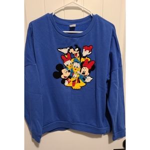 Disney womens embroidered sweatshirt xxl xl blue